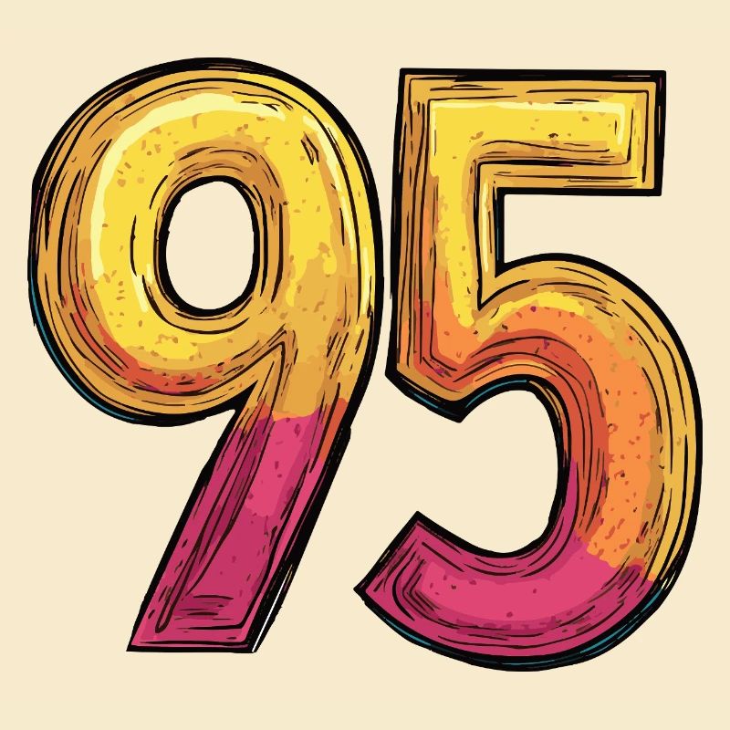 Chiffre 95 coloré