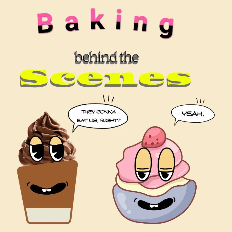 Baking Behind the Scenes Cartoon Design