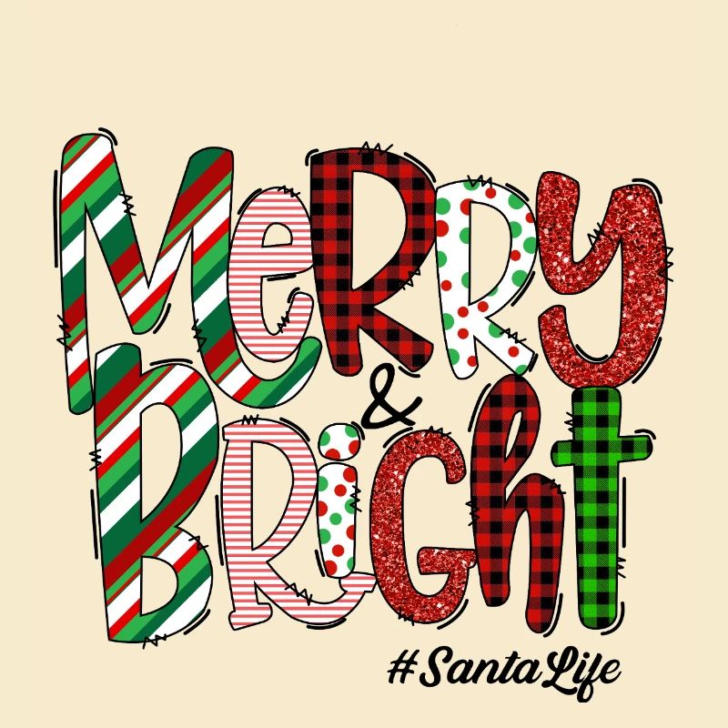 Merry Bright Festive Plaid Pattern
