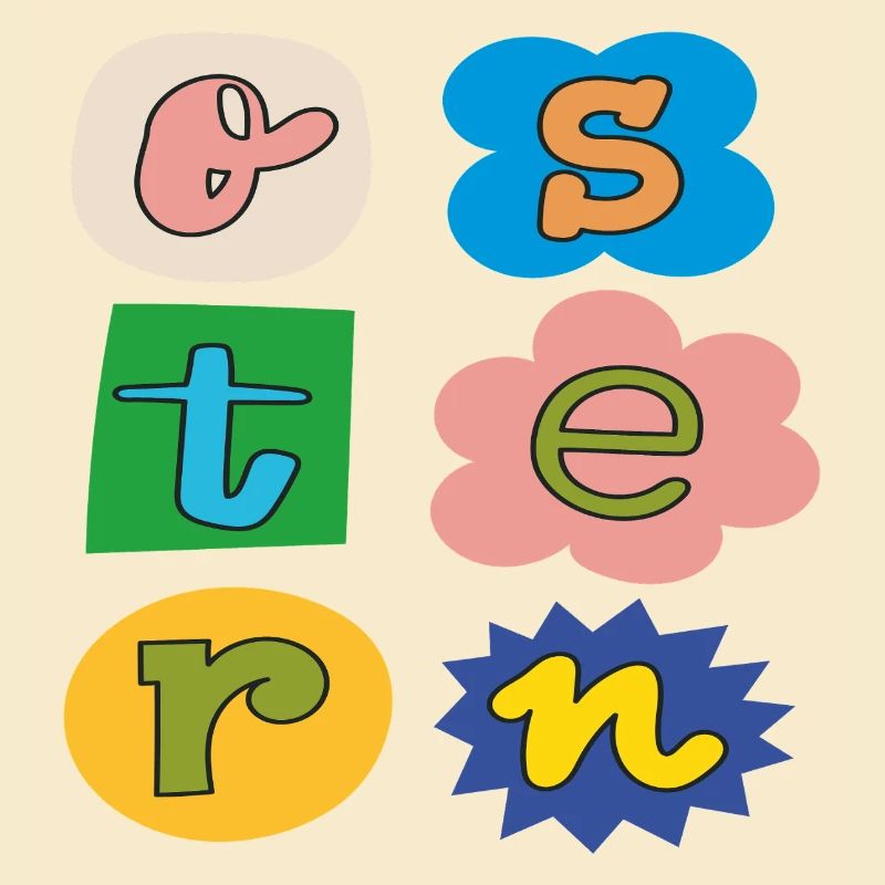 Colorful Easter Letters