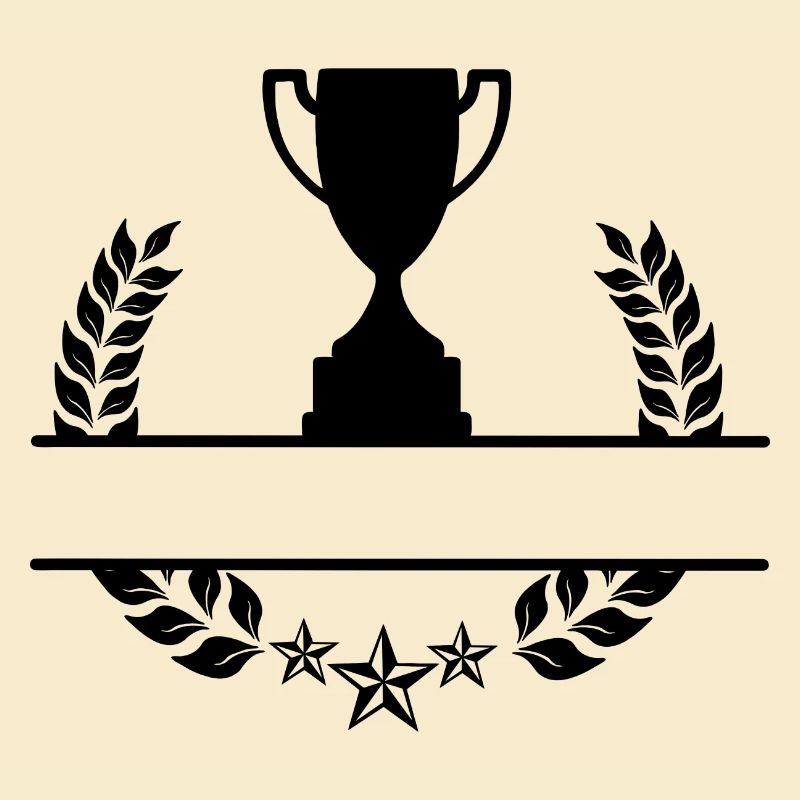 Laurel wreath monogram cup