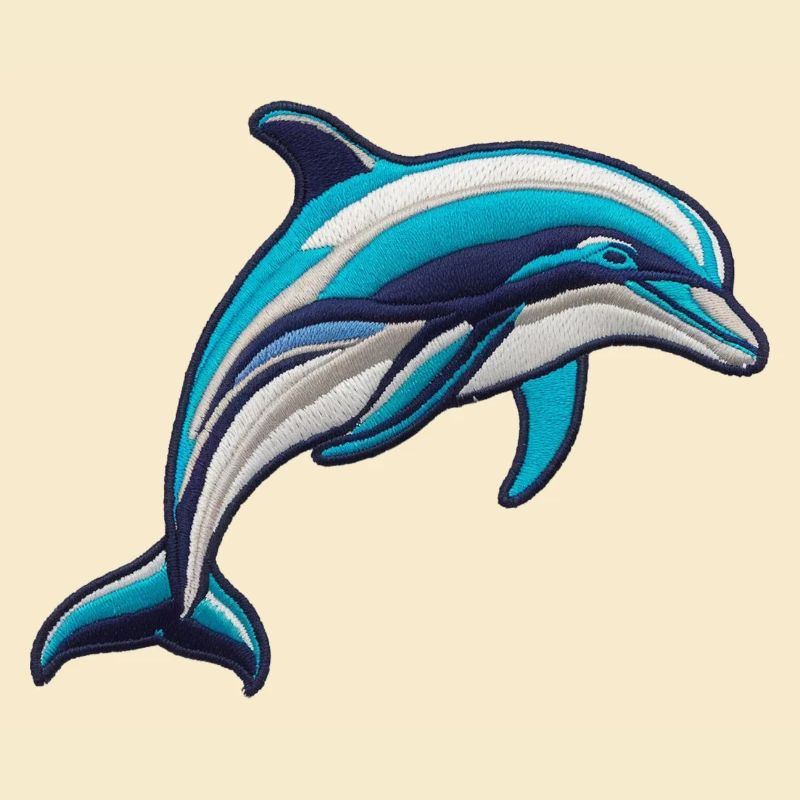 Gestickter Delfin