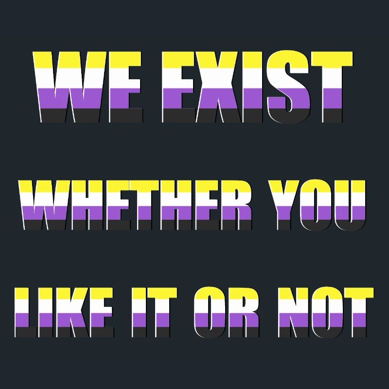 We Exist - Non-Binary Flag