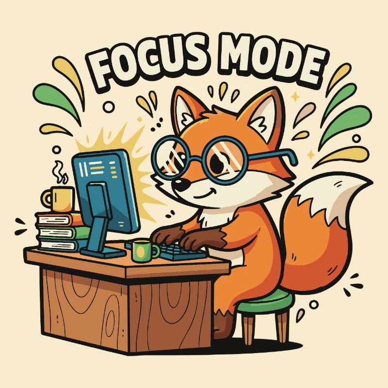 Fokusmodus Fuchs am Computer