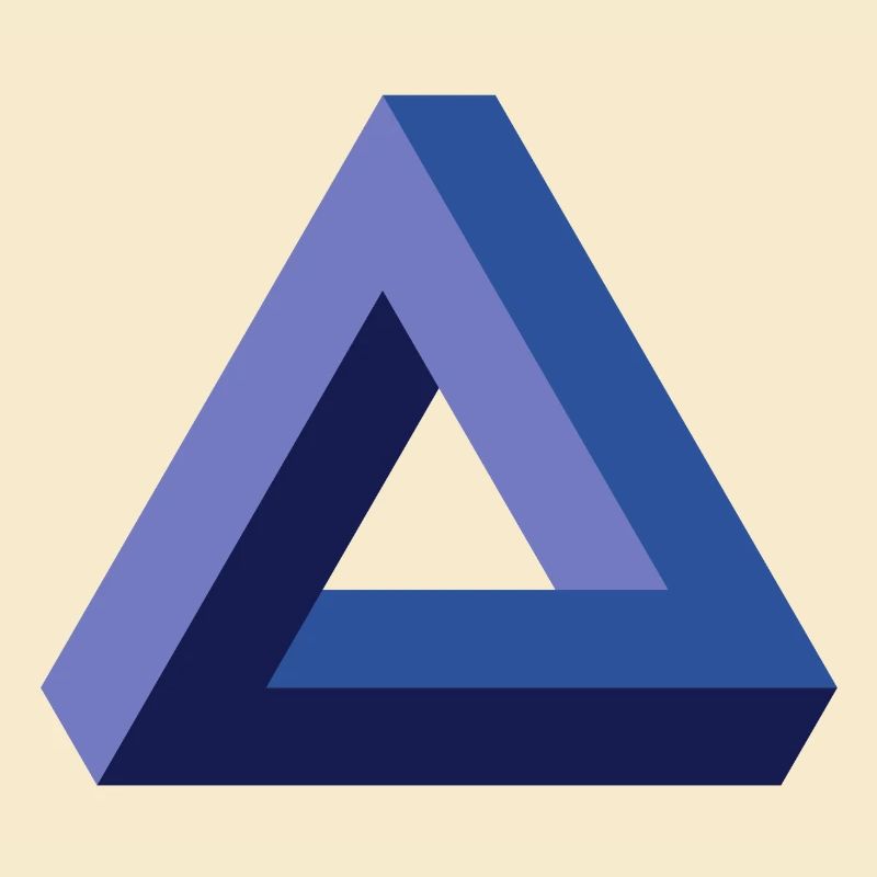 Optical illusion triangle