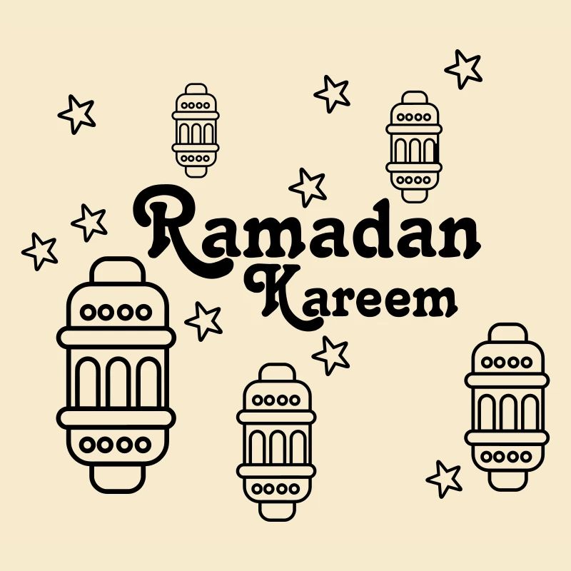 Ramadan Kareem star and lights