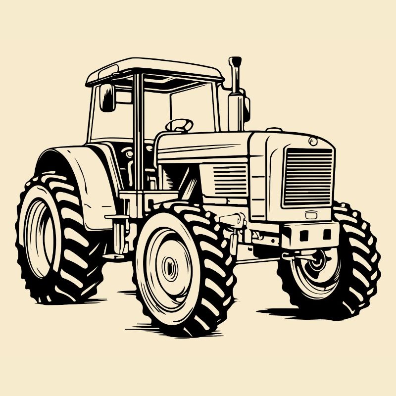 Traktor Symbol Silhouette
