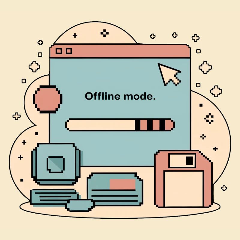 Offline Mode Retro Internet