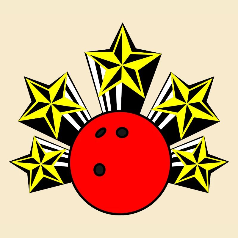 Boule de bowling avec des étoiles