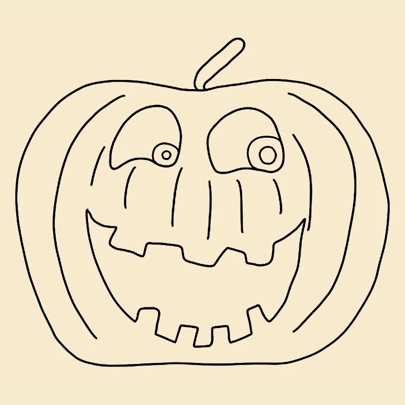 Pumpkin with Face - Halloween