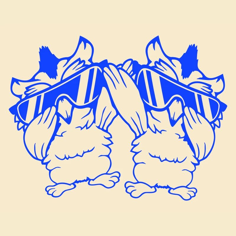 2 hiboux Dabbing Dab Danse Pose Geste Lunettes de soleil