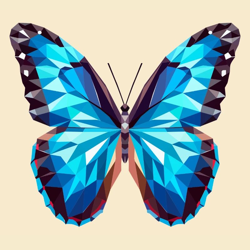 Papillon bleu - Inspiré du papillon Morpho