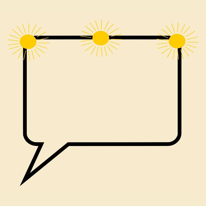 Speech bubble comic sun text design yourself
