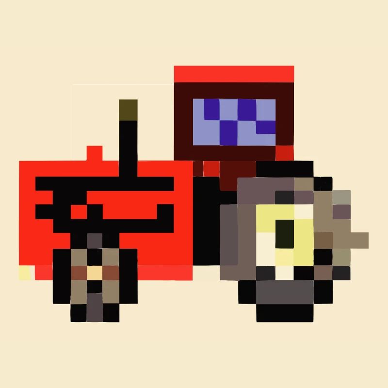 Traktor verpixelt Geschenkidee Pixel Traktor