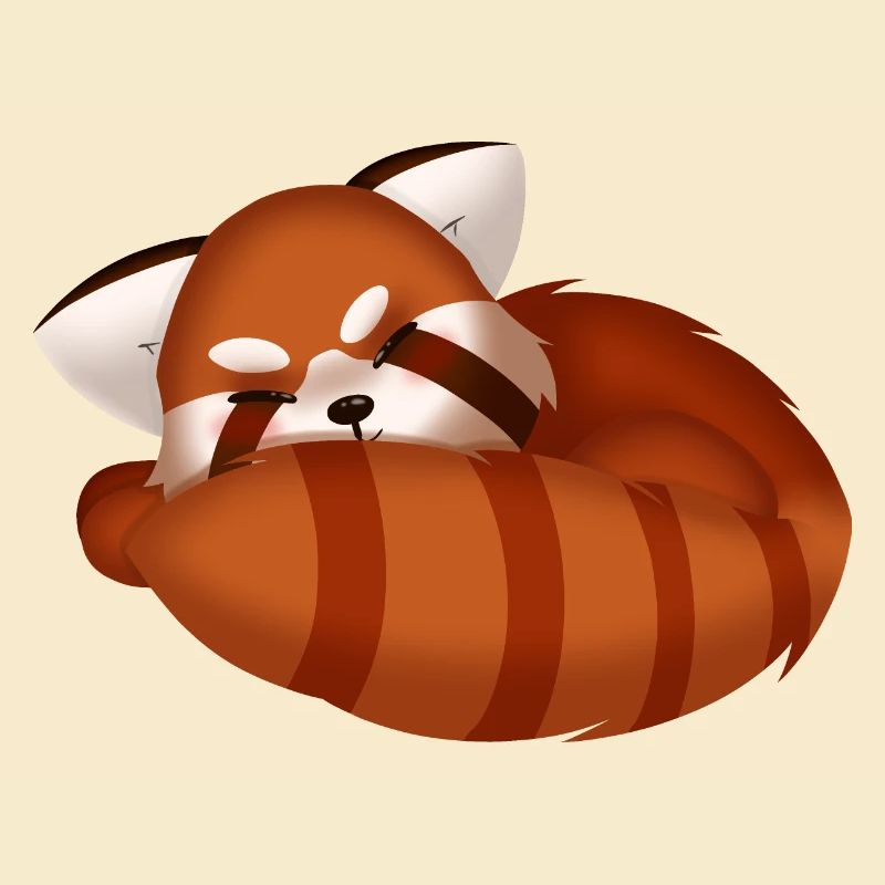 Roter Panda, schlafend