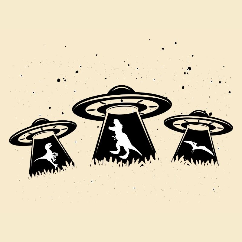 Ufo Alien Dinosaur