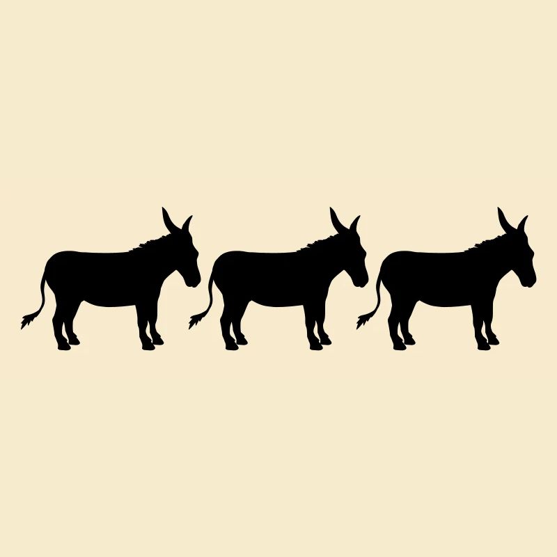 3 amis équipage partie rangée âne cheval poney petit p