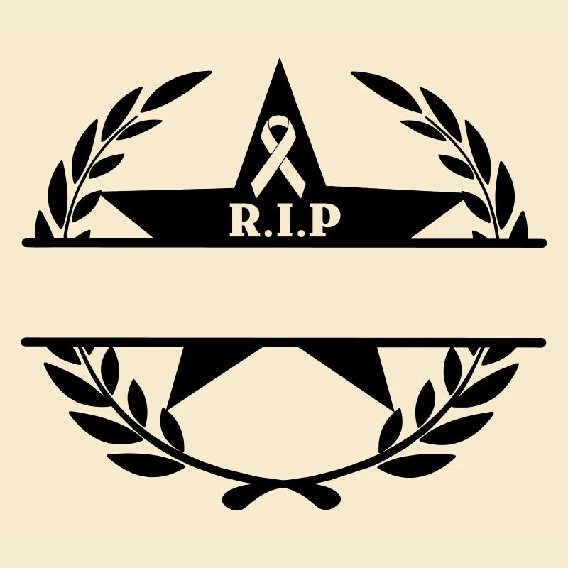 Couronne de laurier étoile et arc RIP