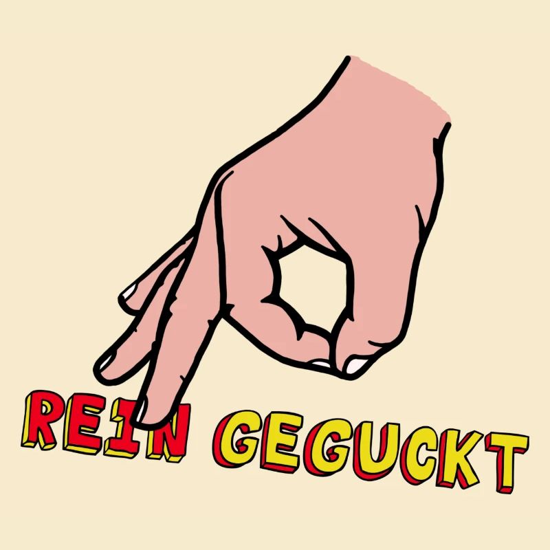 Comic-Hand Zeigefinger mit Retro Text