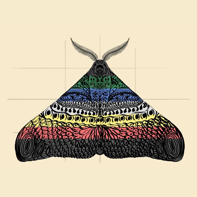 Disability pride moth motif A