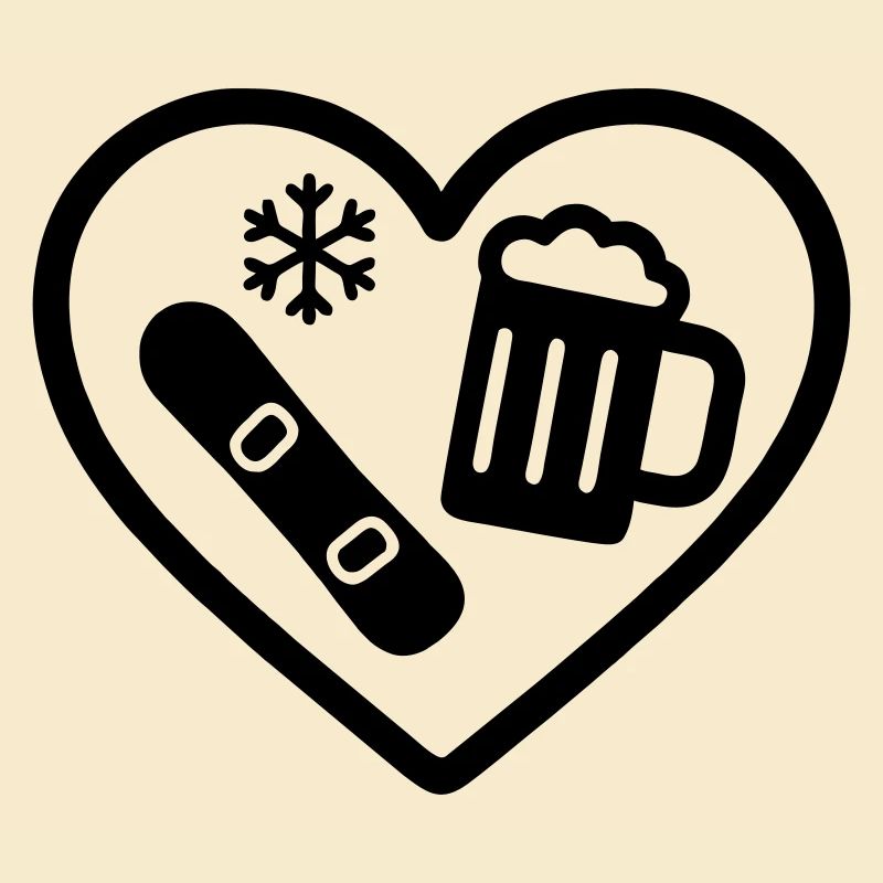 Heart Snowboard Bier
