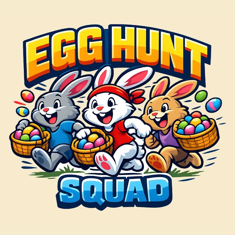 Egg Hunt Squad Saying Easter Bunny Funny