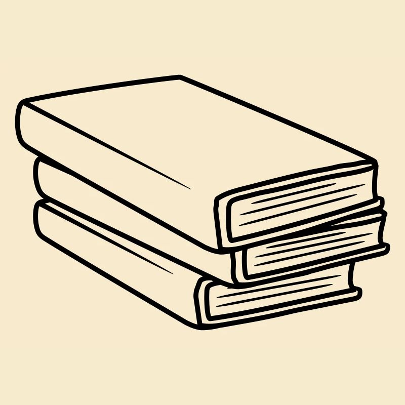 Gestapelte Bücher Comic Design