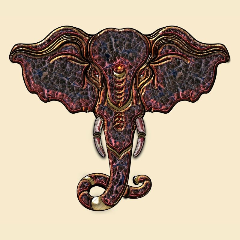 decorative elephant head