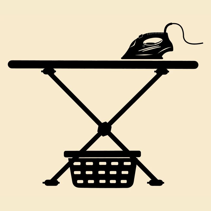 Srichplak en fer et panier à linge