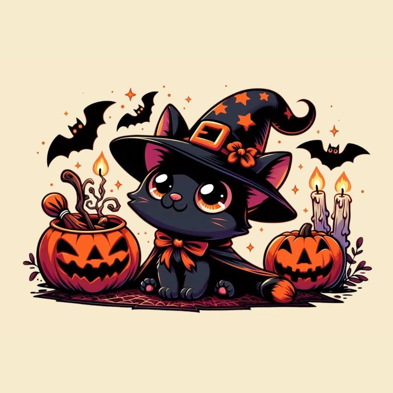 Halloween Black Kitten v2