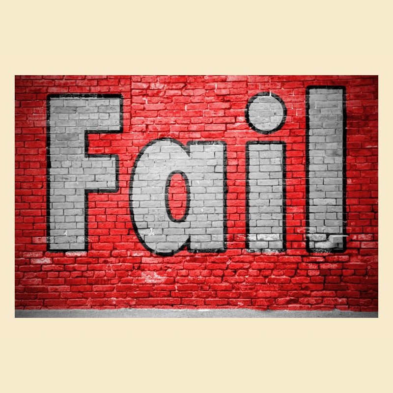 Graffiti de mur de briques Fail