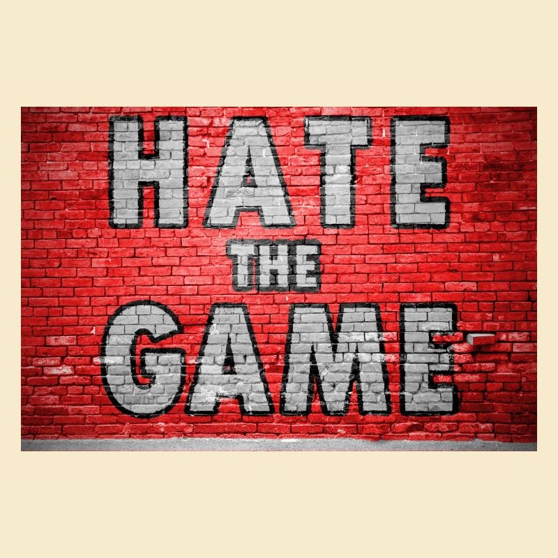 Hate The Game Ziegelsteinmauer Graffiti