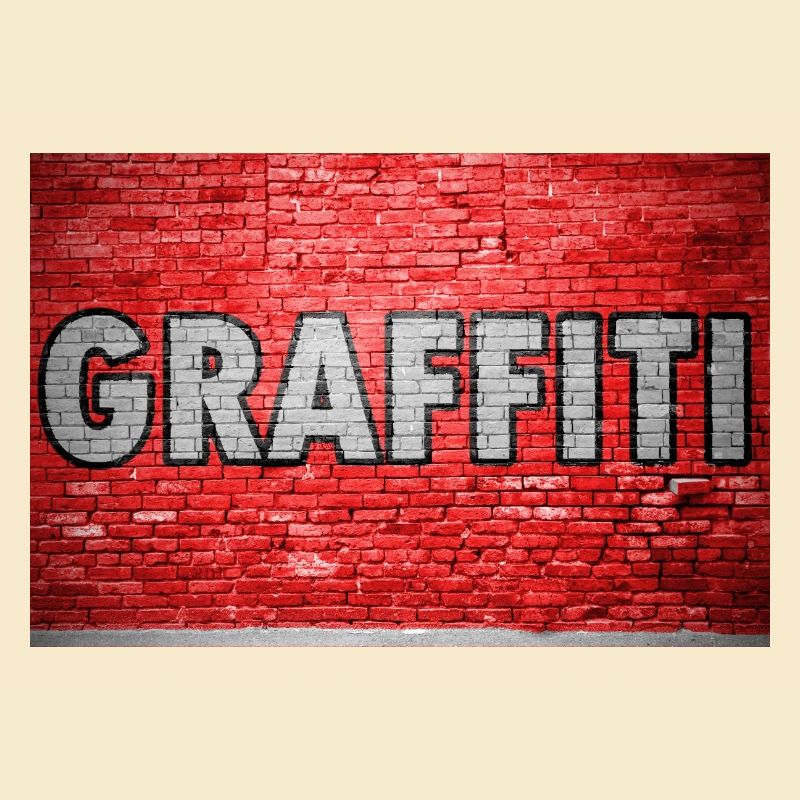 Mur de briques graffiti