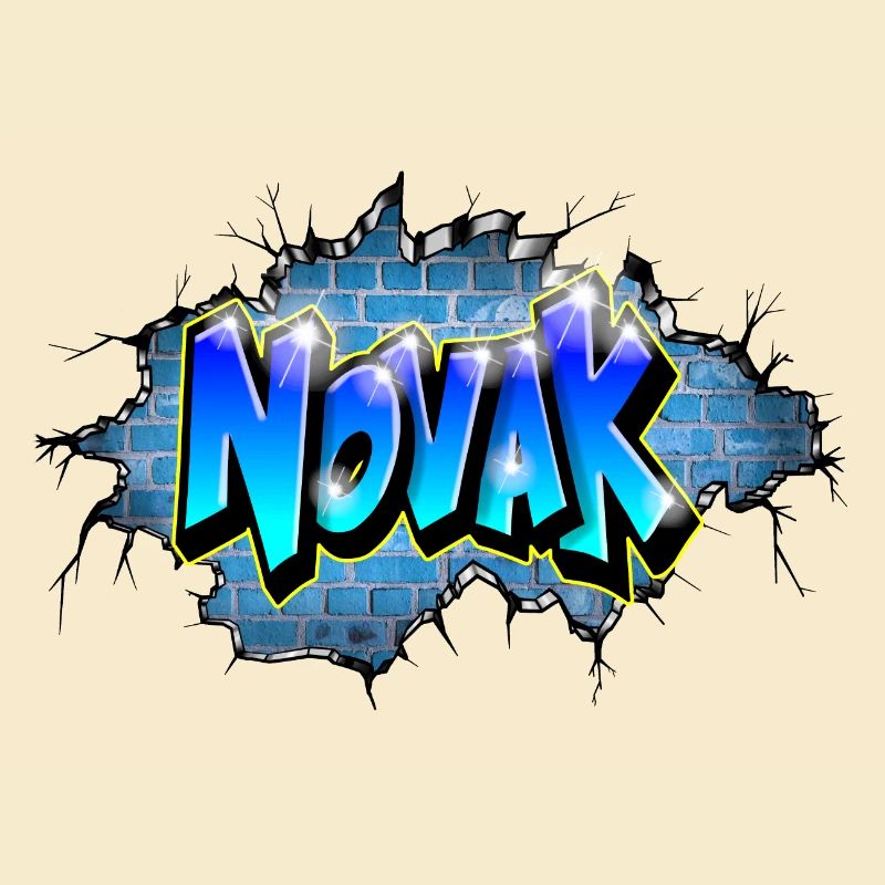 Graffiti NOVAK Risse Geburtstagsgeschenk Kind
