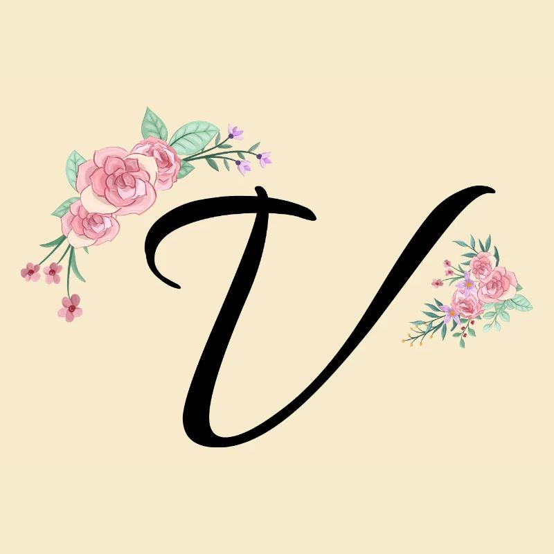 Buchstabe v Blumen