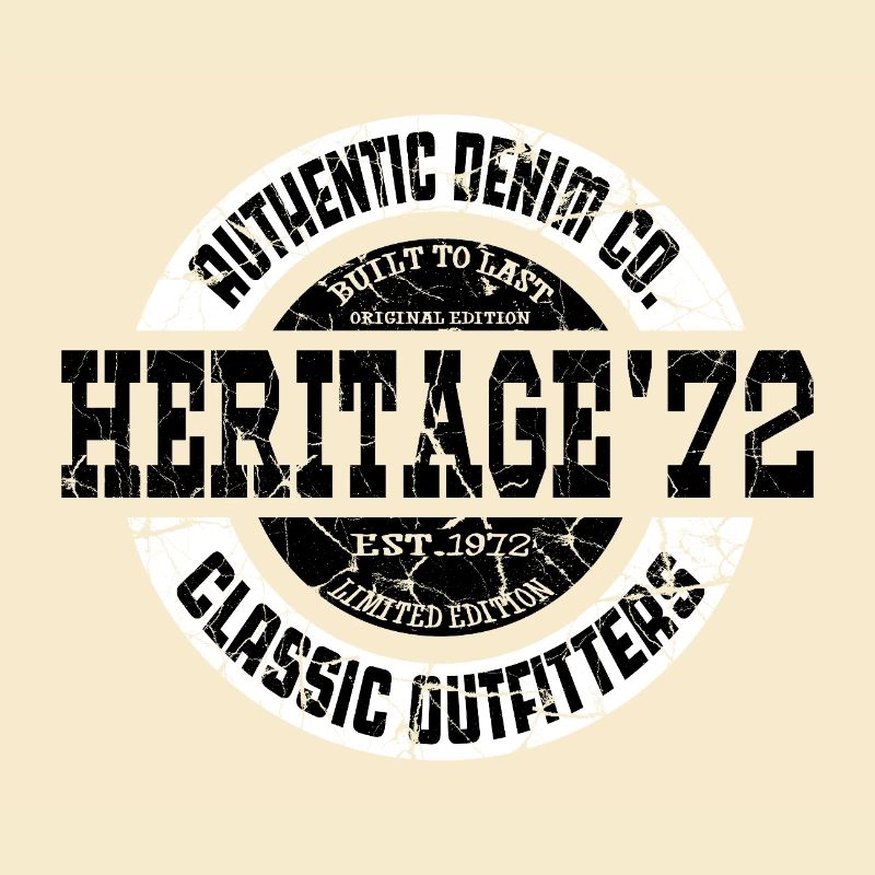 Heritage '72 Authentischer Denim Co. Vintage-Stil