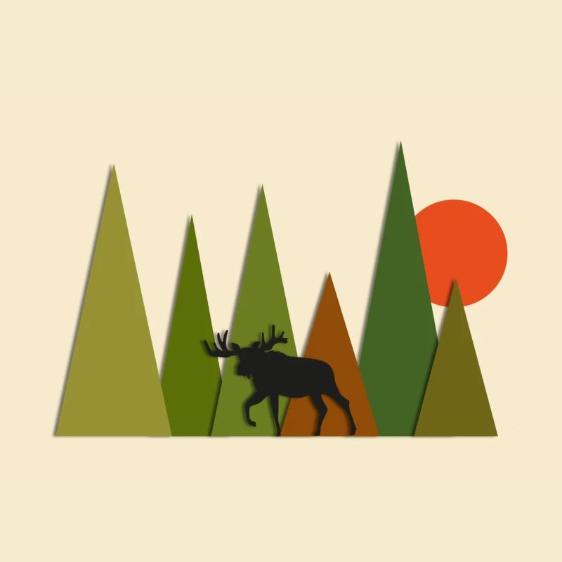 Elk in the forest