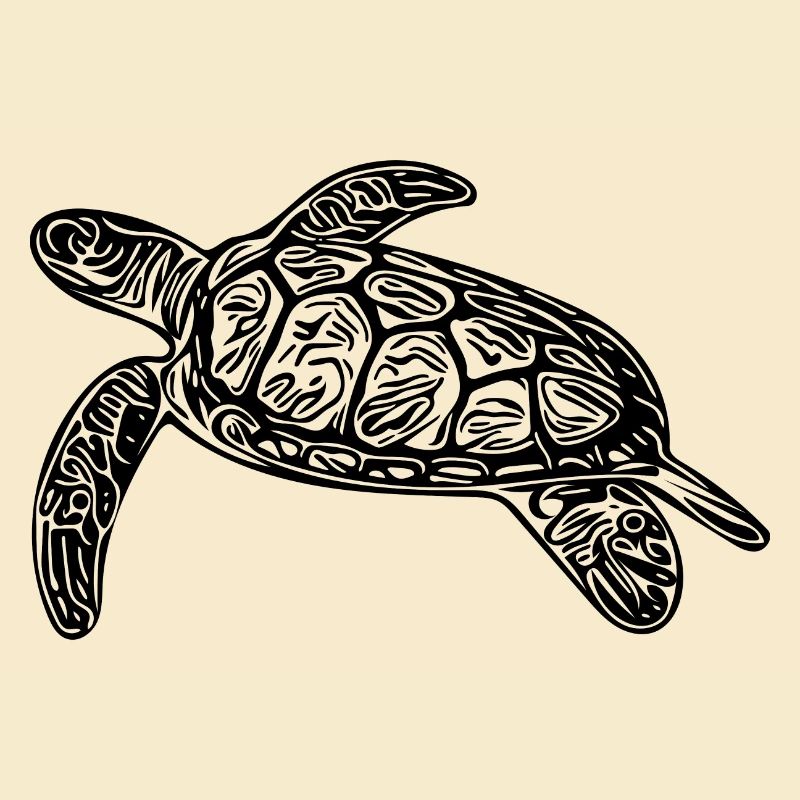 Small floating turtle