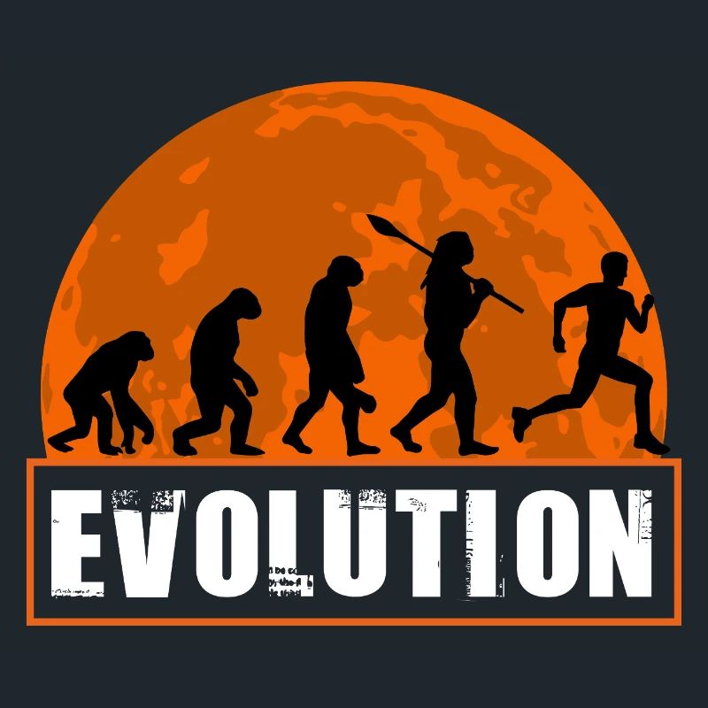 Running Man Evolution Funny Runner Tee Marathon