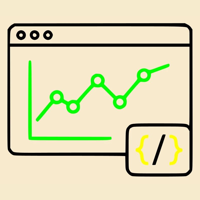 Web Analyse Chart Coding Browser Vektor