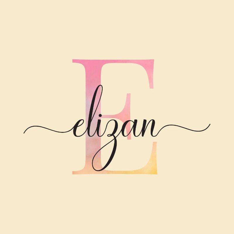 E| Monogramme | Nom | Élizan |Aquarelle