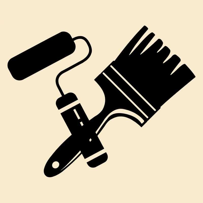 Tool Painter Walze und Pinsel Logo