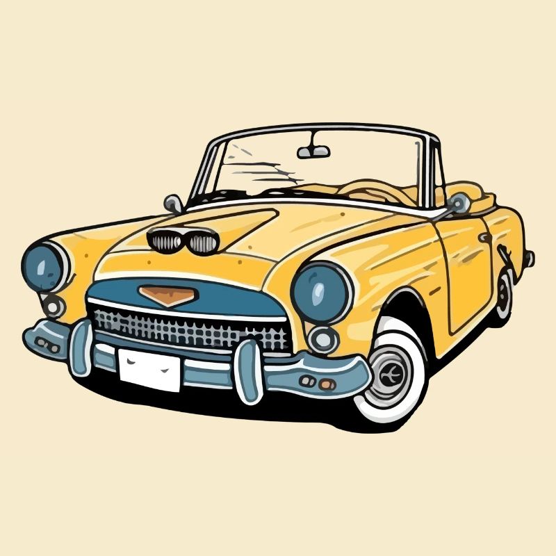 Cabriolet convertible jaune