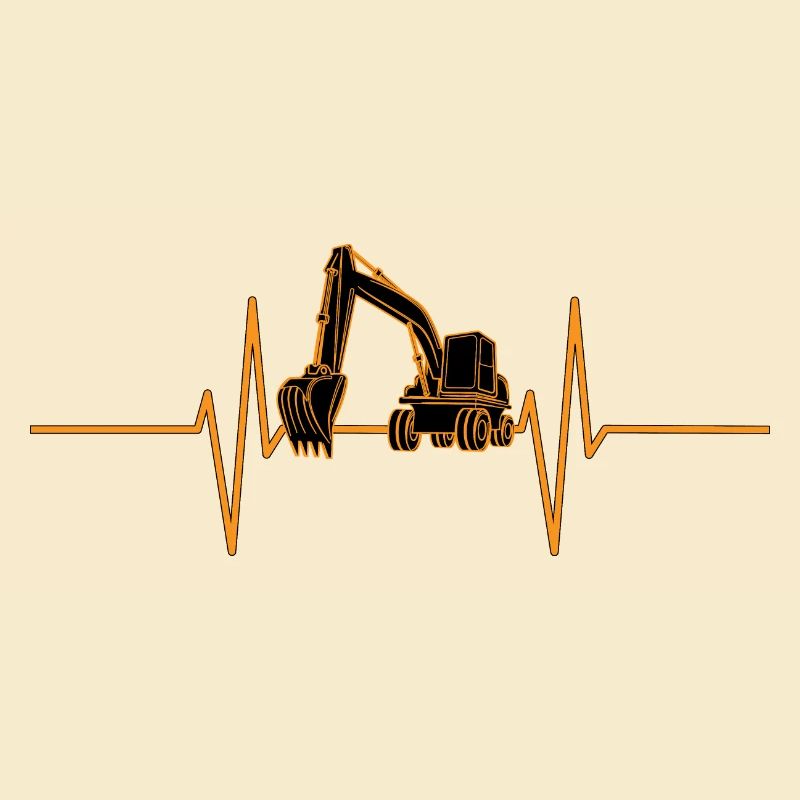 Herzschlag mit Bagger