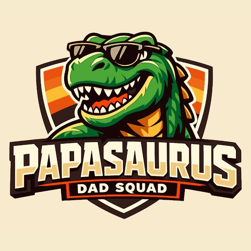 Papasaurus Dad Squad lustiger Dino Papa Spruch