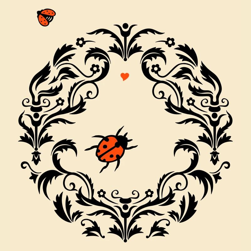 Ornament with ladybug