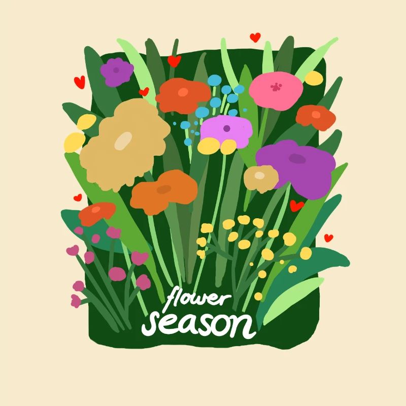 Saison des fleurs - Conception de la nature fleurie colorée