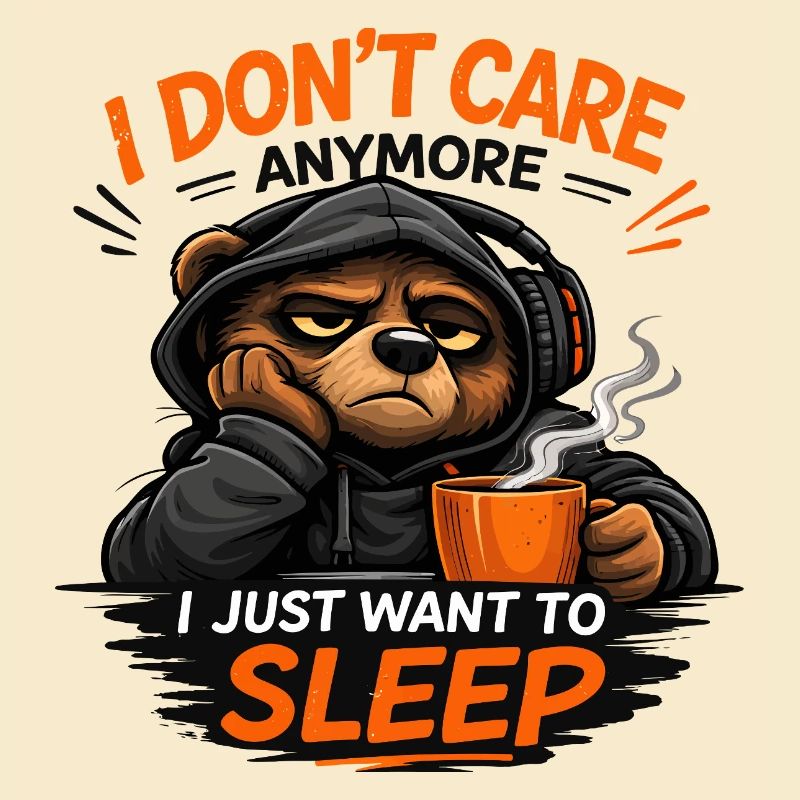 Design du T-shirt de Sommeil Grumpy Bear