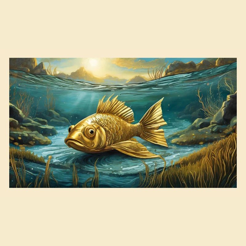 Pun ambiguous expression - Goldfisch (goldfish)