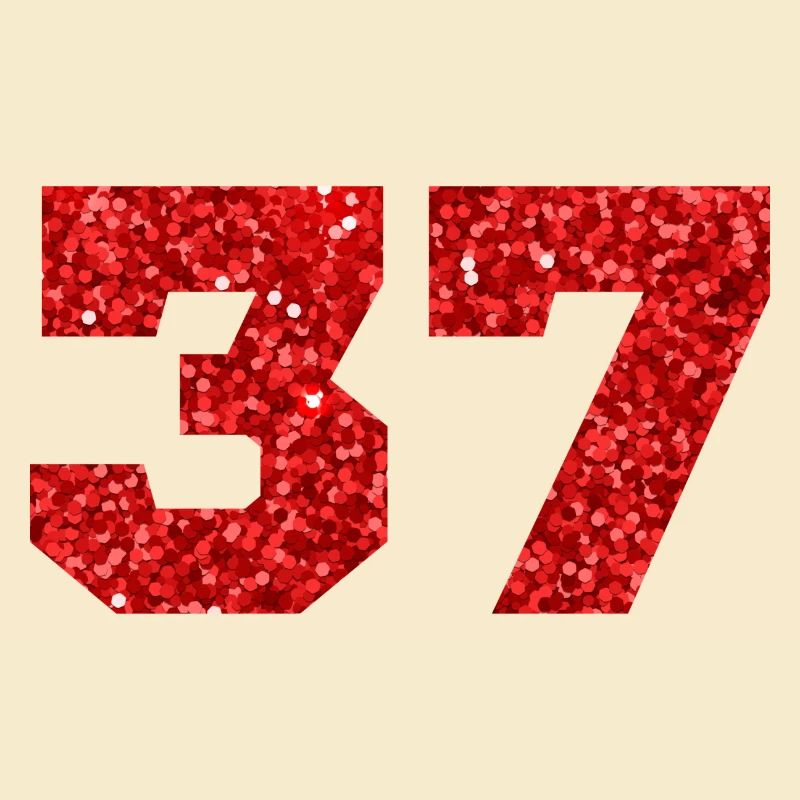 Nummer 37 Roter Glitzer - 37. Jubiläum